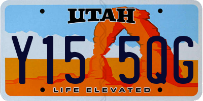 UT license plate Y155QG