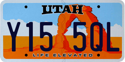 UT license plate Y155QL