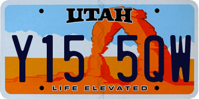 UT license plate Y155QW