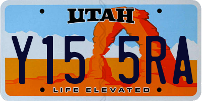 UT license plate Y155RA