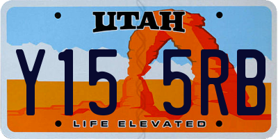 UT license plate Y155RB