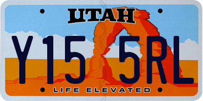 UT license plate Y155RL