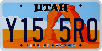 UT license plate Y155RO