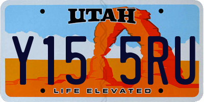 UT license plate Y155RU