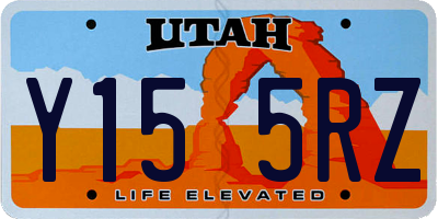 UT license plate Y155RZ