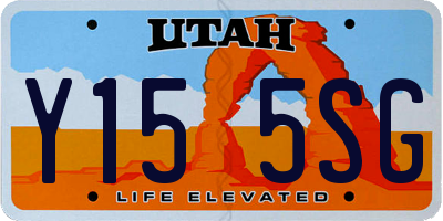 UT license plate Y155SG