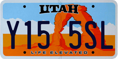 UT license plate Y155SL
