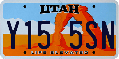 UT license plate Y155SN