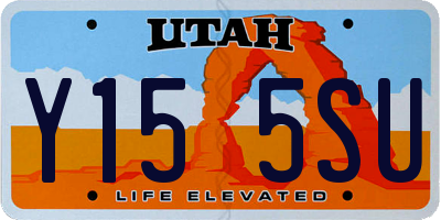 UT license plate Y155SU