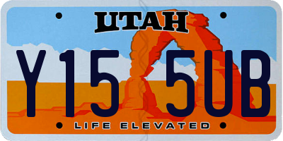 UT license plate Y155UB