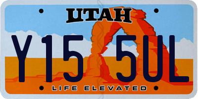 UT license plate Y155UL