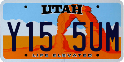 UT license plate Y155UM