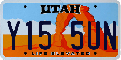 UT license plate Y155UN