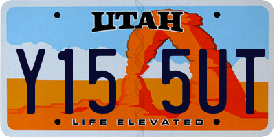 UT license plate Y155UT