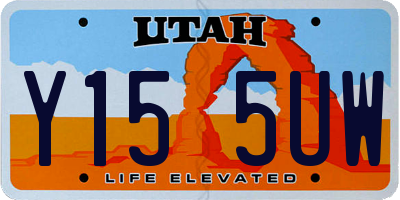 UT license plate Y155UW