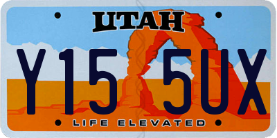 UT license plate Y155UX
