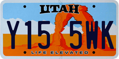 UT license plate Y155WK