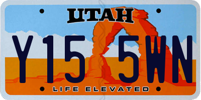 UT license plate Y155WN