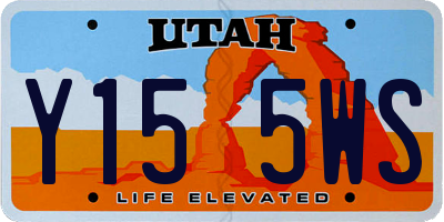 UT license plate Y155WS