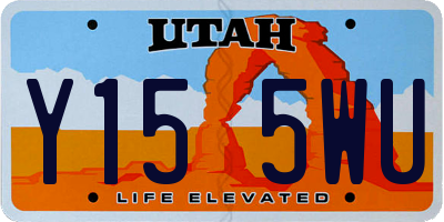 UT license plate Y155WU
