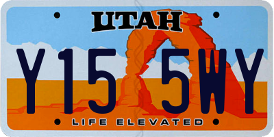 UT license plate Y155WY