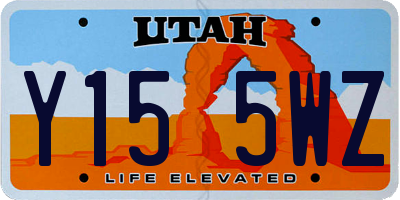 UT license plate Y155WZ
