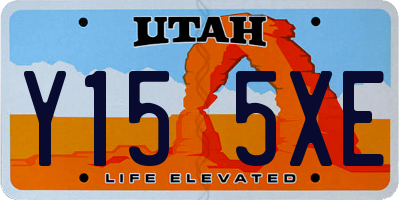 UT license plate Y155XE