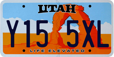 UT license plate Y155XL