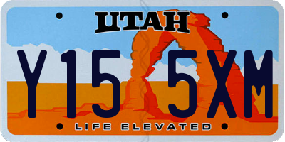 UT license plate Y155XM