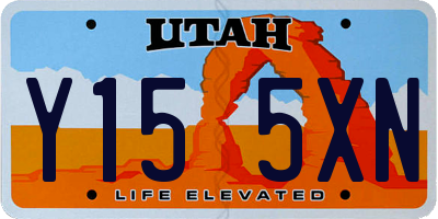 UT license plate Y155XN