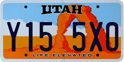 UT license plate Y155XO