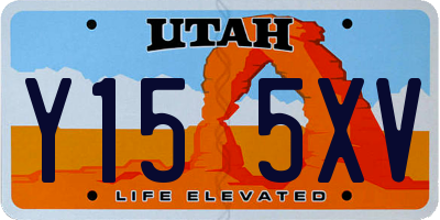 UT license plate Y155XV