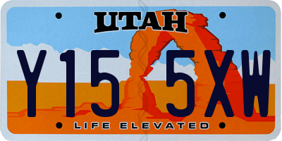 UT license plate Y155XW