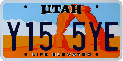 UT license plate Y155YE