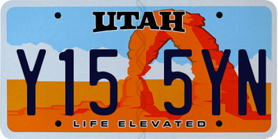 UT license plate Y155YN