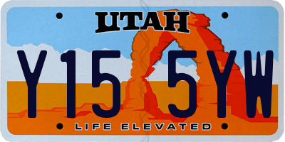 UT license plate Y155YW