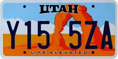 UT license plate Y155ZA