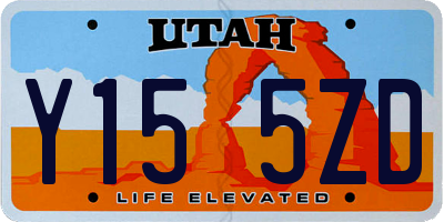 UT license plate Y155ZD