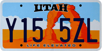 UT license plate Y155ZL