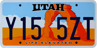 UT license plate Y155ZT