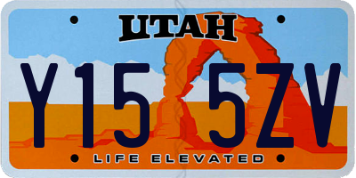 UT license plate Y155ZV