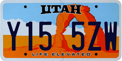 UT license plate Y155ZW