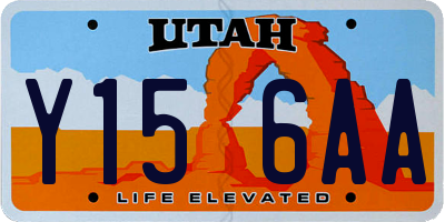 UT license plate Y156AA
