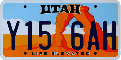 UT license plate Y156AH