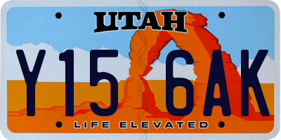 UT license plate Y156AK