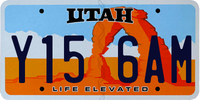 UT license plate Y156AM