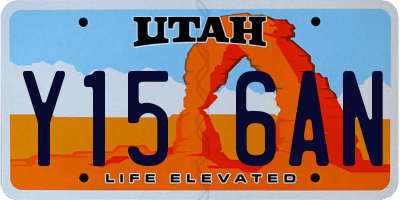 UT license plate Y156AN