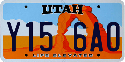 UT license plate Y156AO