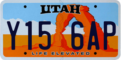 UT license plate Y156AP