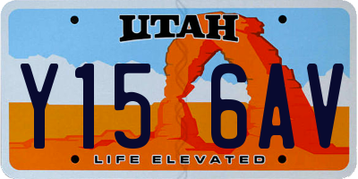 UT license plate Y156AV